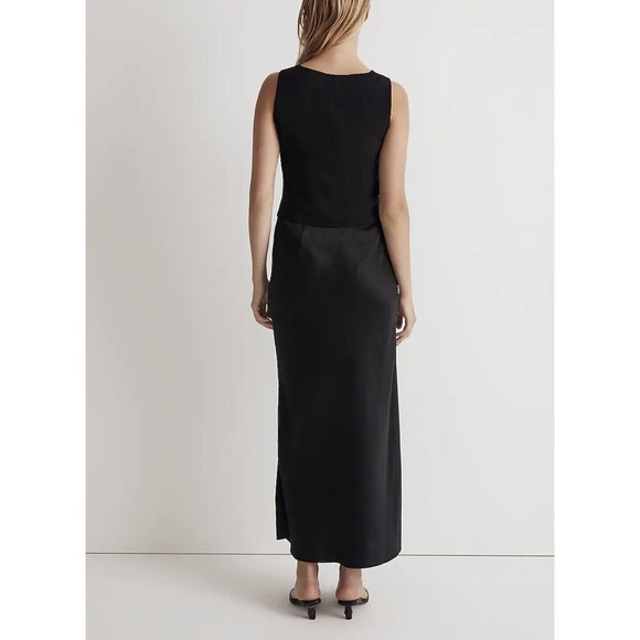 NWT Madewell Womens Katrina Crop Vest Small Softdrape Tencel Modal Blend Black - Picture 5 of 12